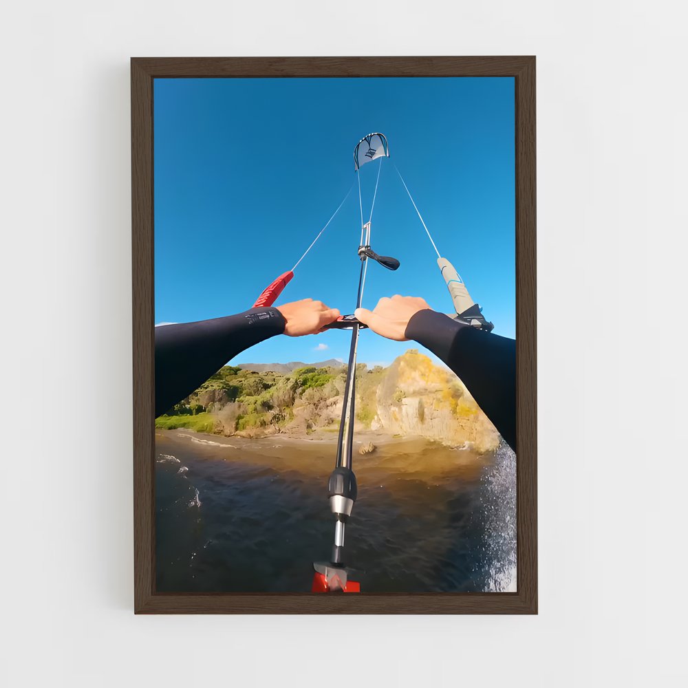 Poster Pêcheur des Vagues – affiche Kitesurf (vue 5)
